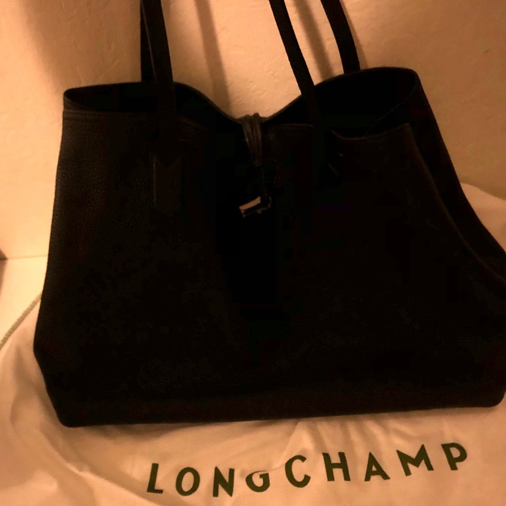 Leather Longchamp Tote Bag